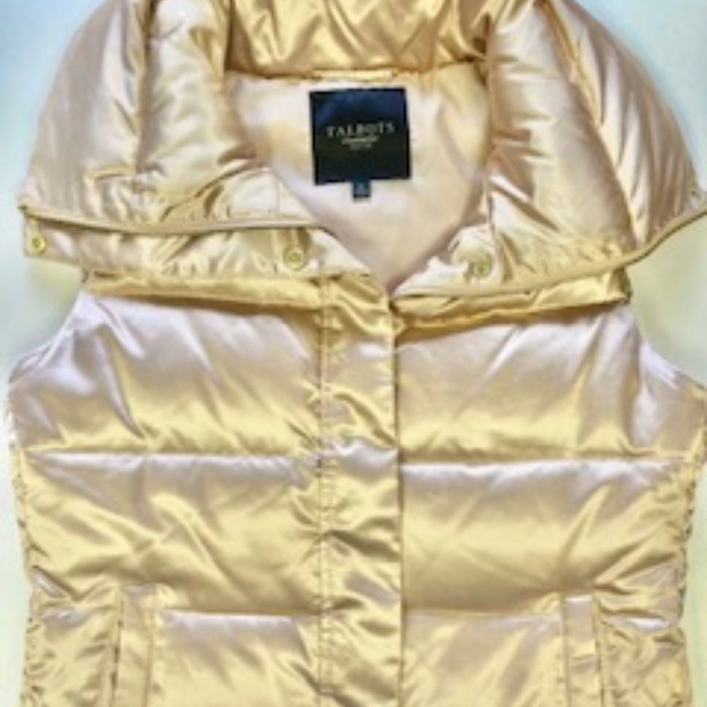 Talbots Women's Puffy Quilted Down Vest -- New No Tags
